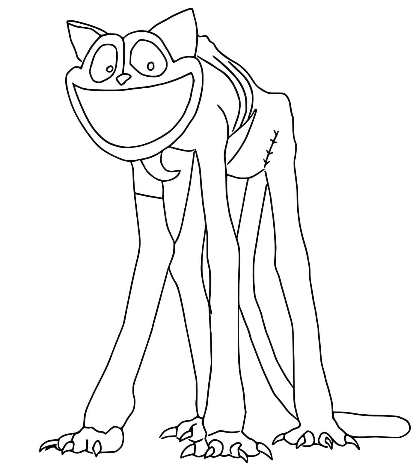 Catnap Esqueleto Desenho Para Colorir