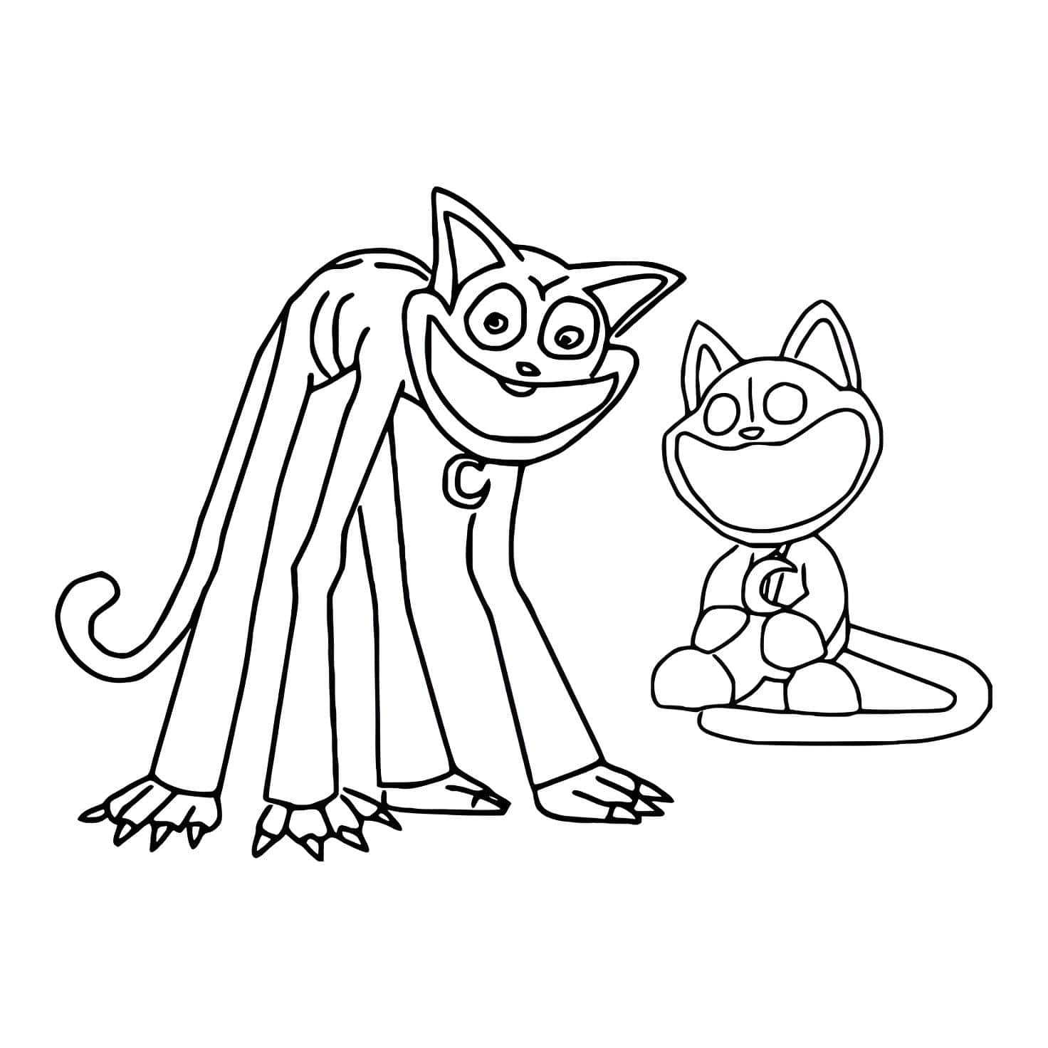 Catnap Grande E Mini Desenho Para Colorir