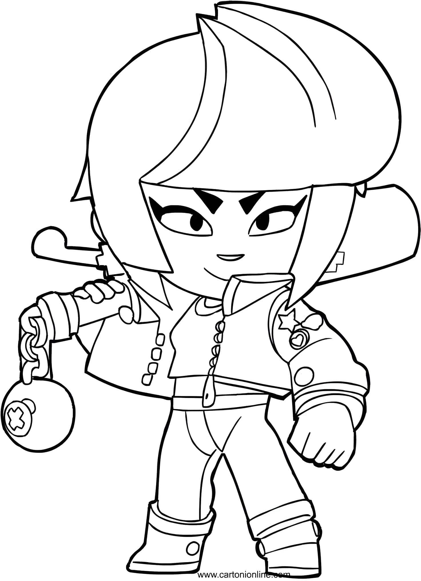 Desenho Da Bibi De Brawl Stars Para Colorir