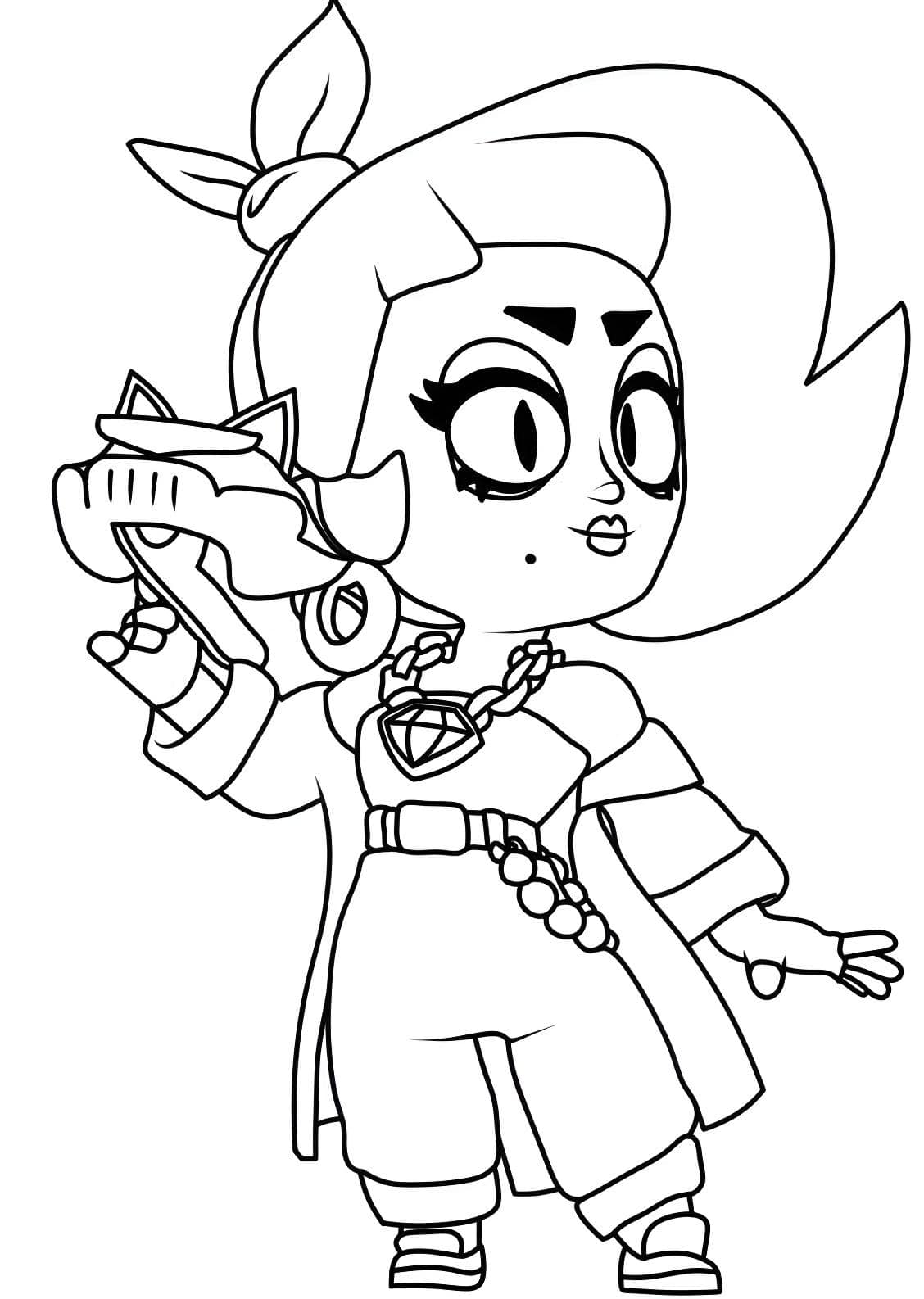 Desenho Da Lola De Brawl Stars Para Colorir