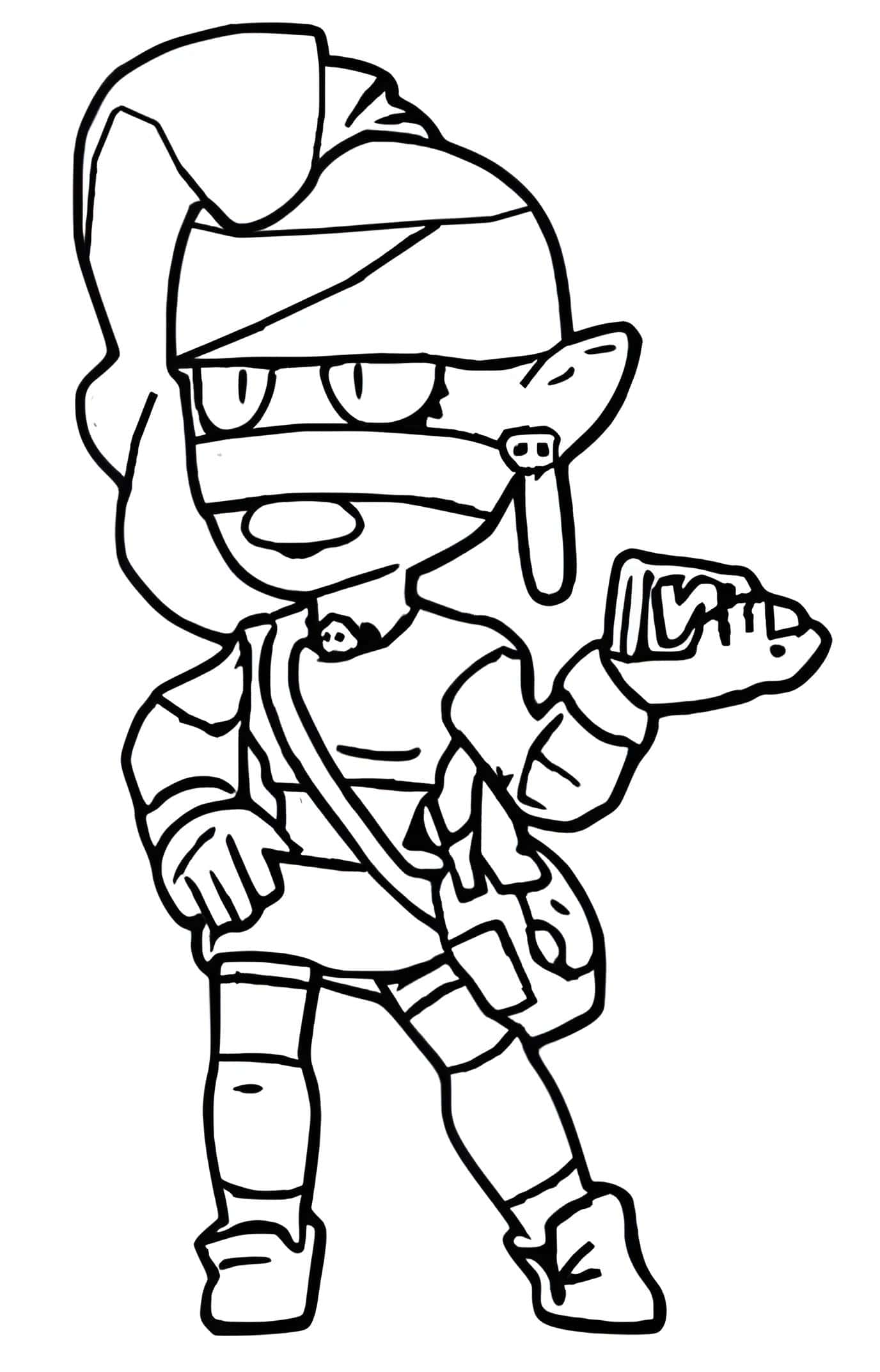 Desenho Da Emz De Brawl Stars Para Colorir