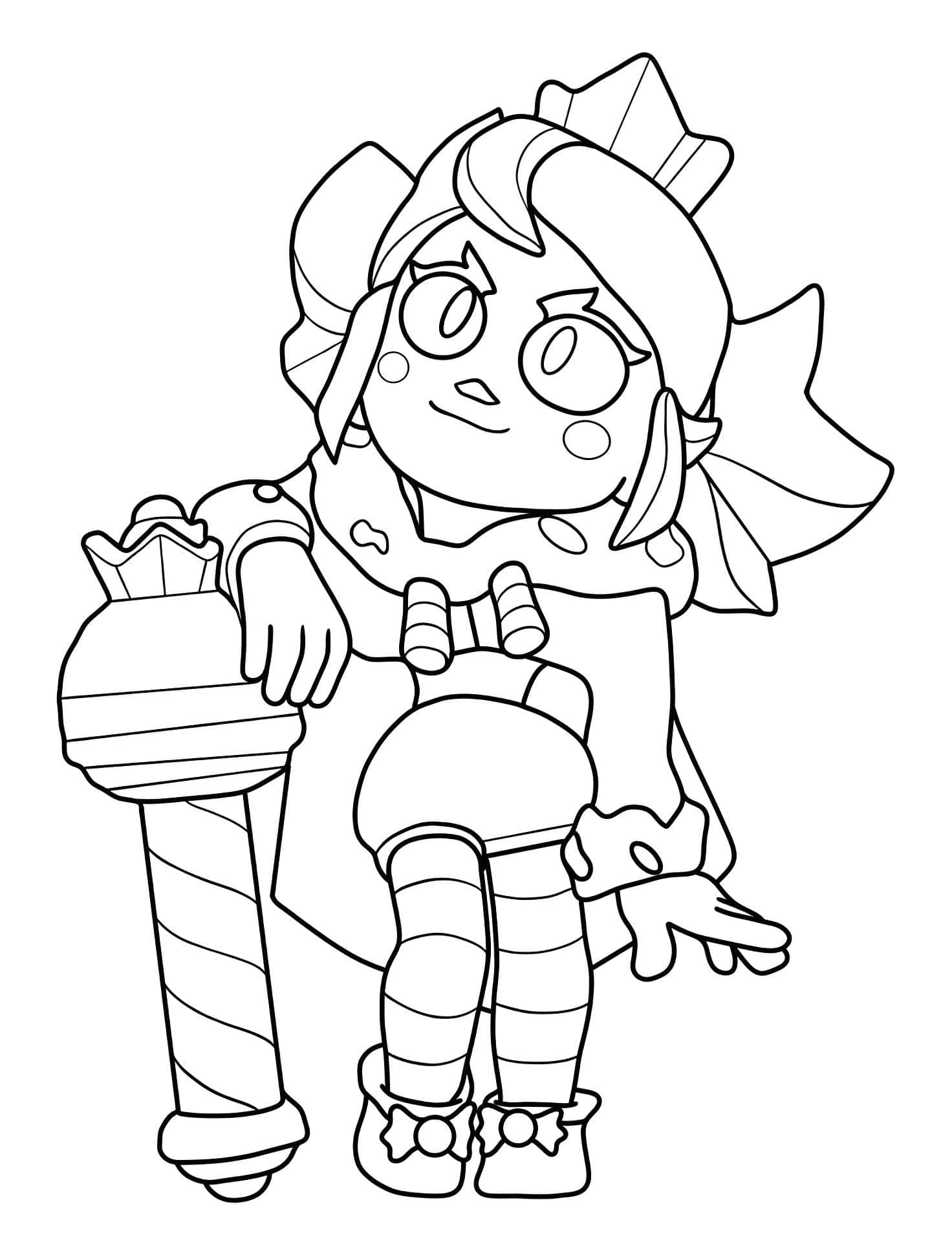 Desenho Da Mandy De Brawl Stars Para Colorir
