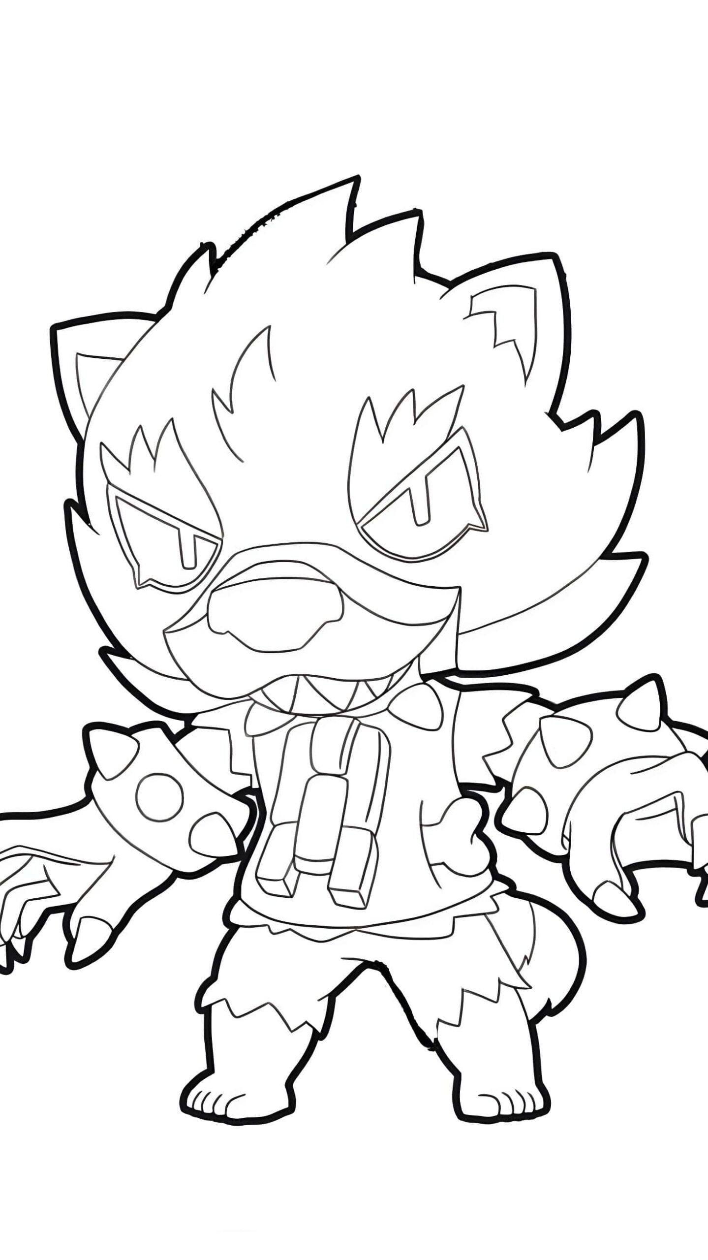 Desenho De Leon Lobo De Brawl Stars Para Colorir Scaled