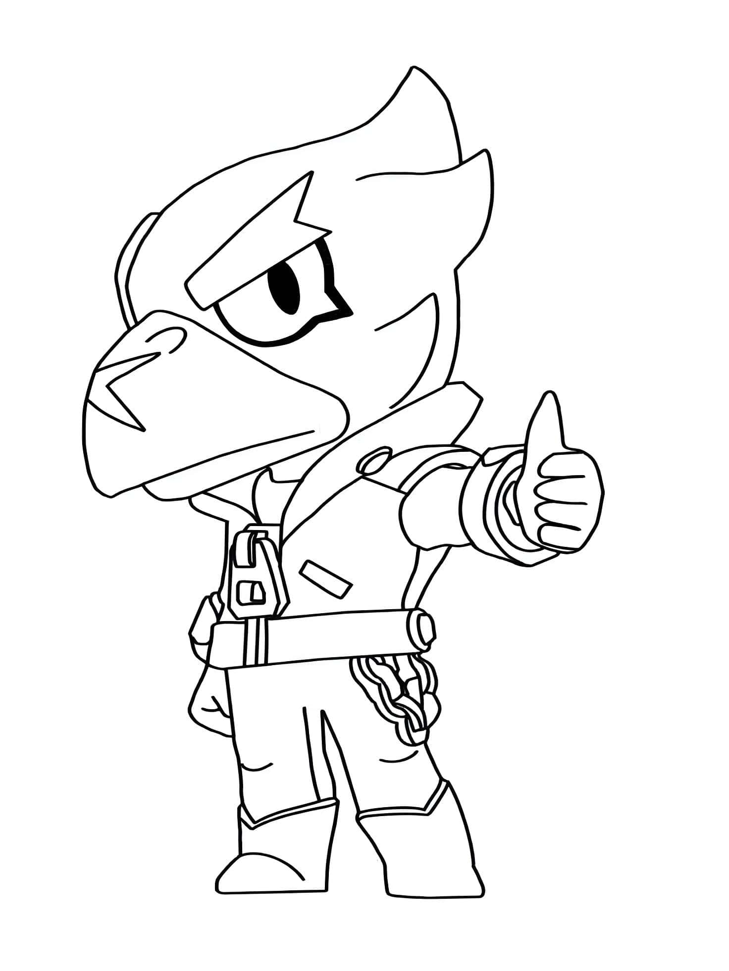 Desenho Do Corvo De Brawl Stars Para Colorir