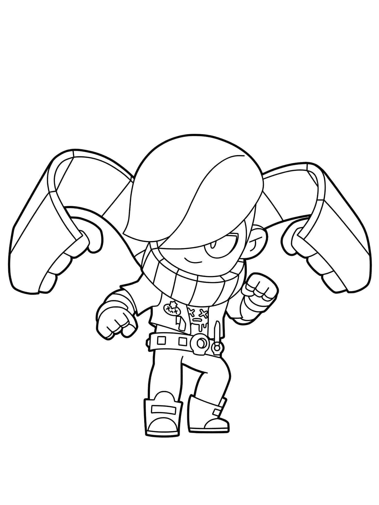 Desenho Do Edgar De Brawl Stars Para Colorir