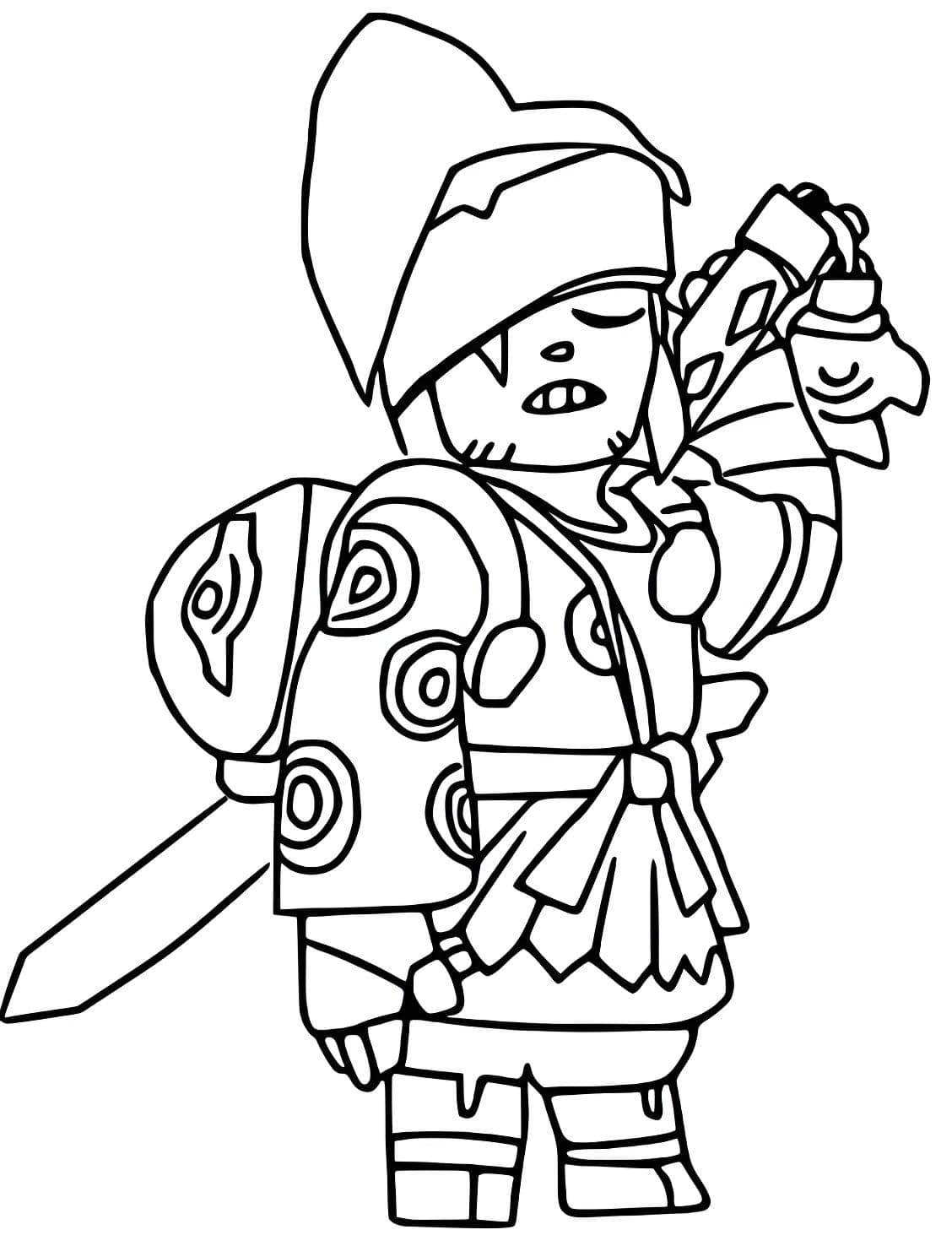 Desenho Do Kenji De Brawl Stars Para Colorir
