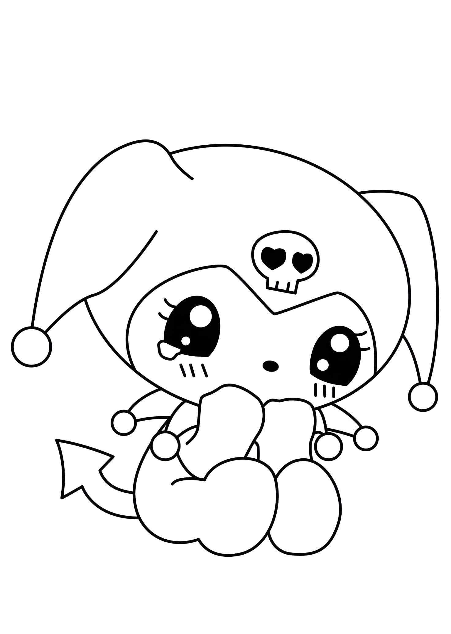 Kuromi Triste Para Colorir