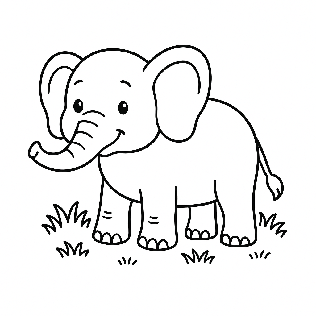 Desenho Elefante Colorir 1