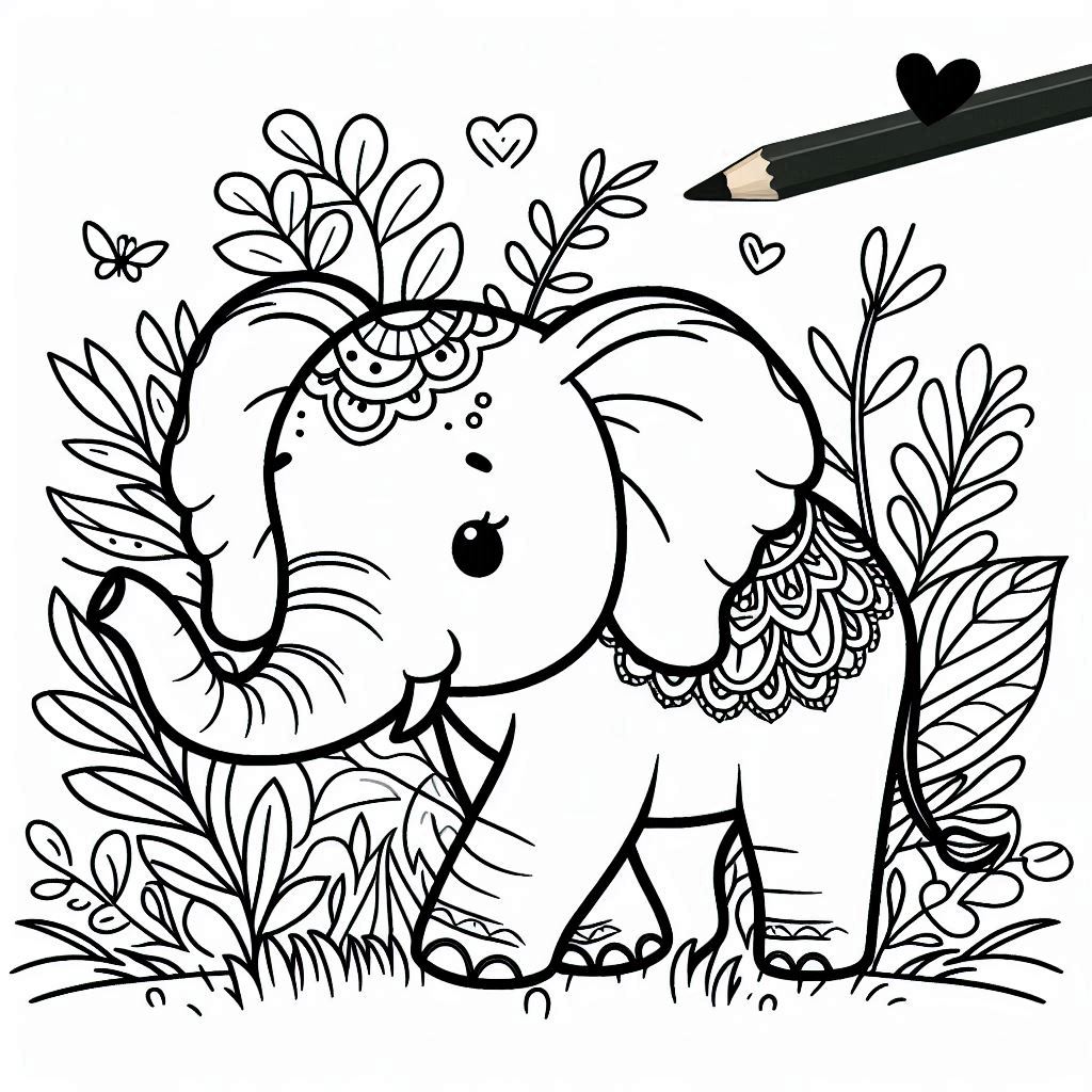 Desenho Elefante Colorir 12