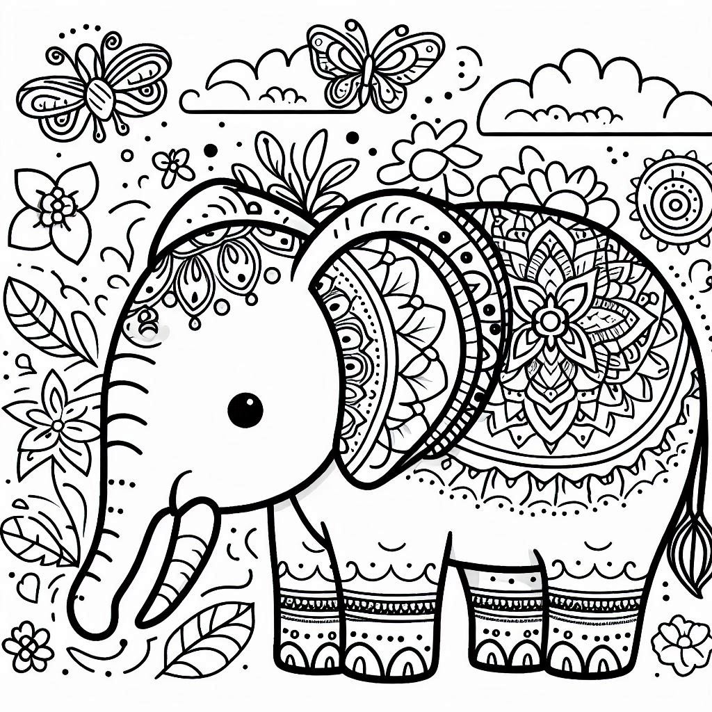 Desenho Elefante Colorir 14