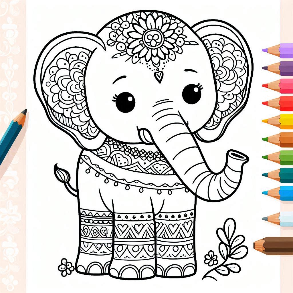 Desenho Elefante Colorir 5