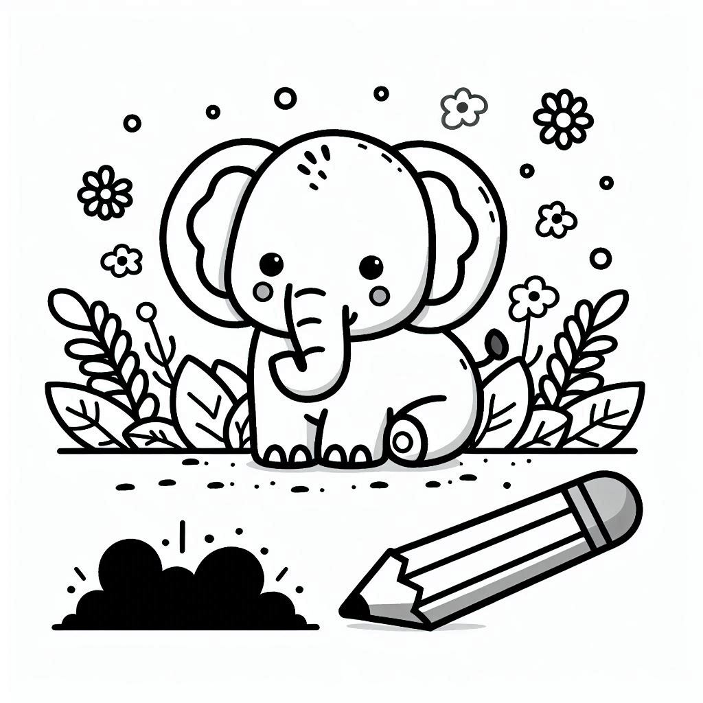 Desenho Elefante Colorir 6