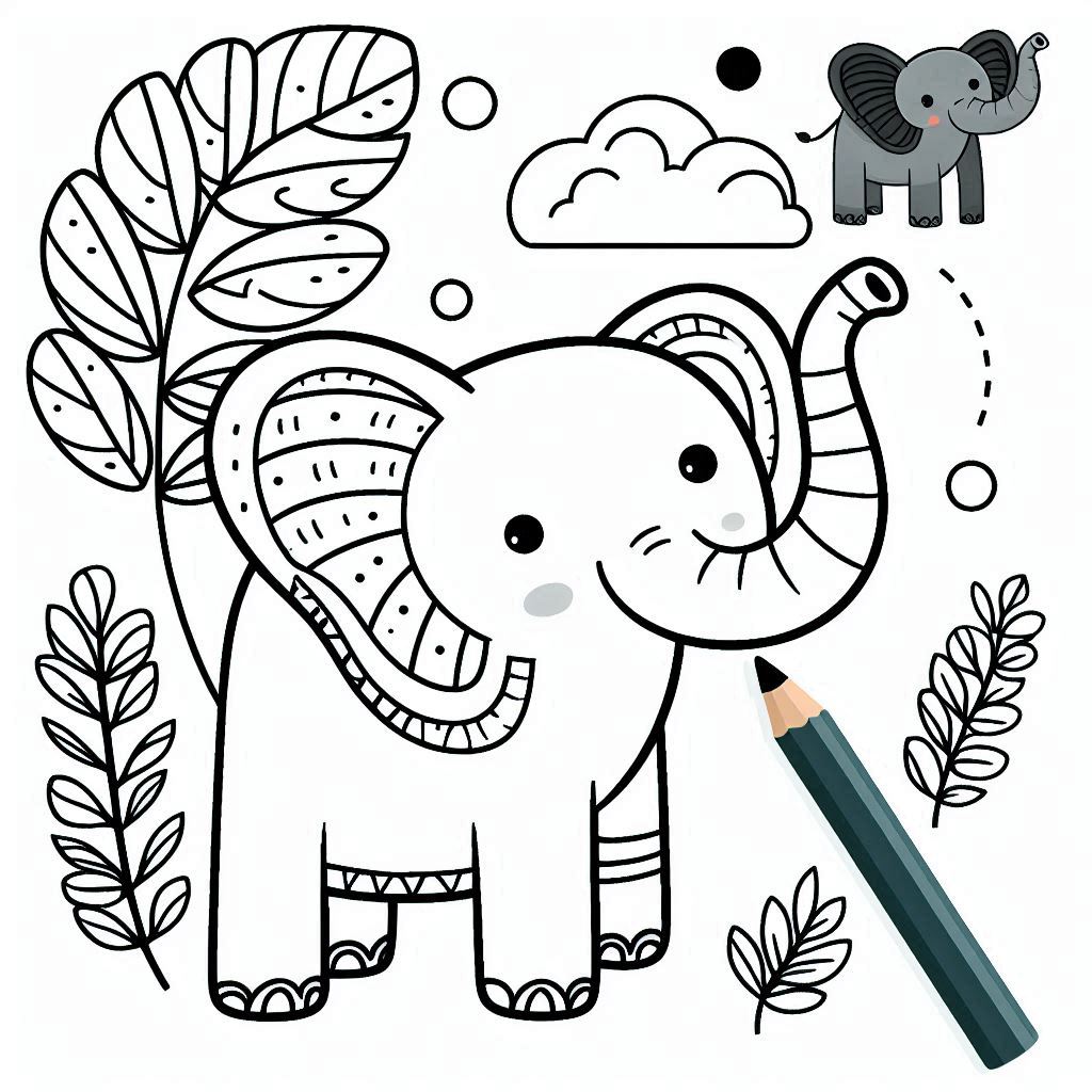 Desenho Elefante Colorir 7