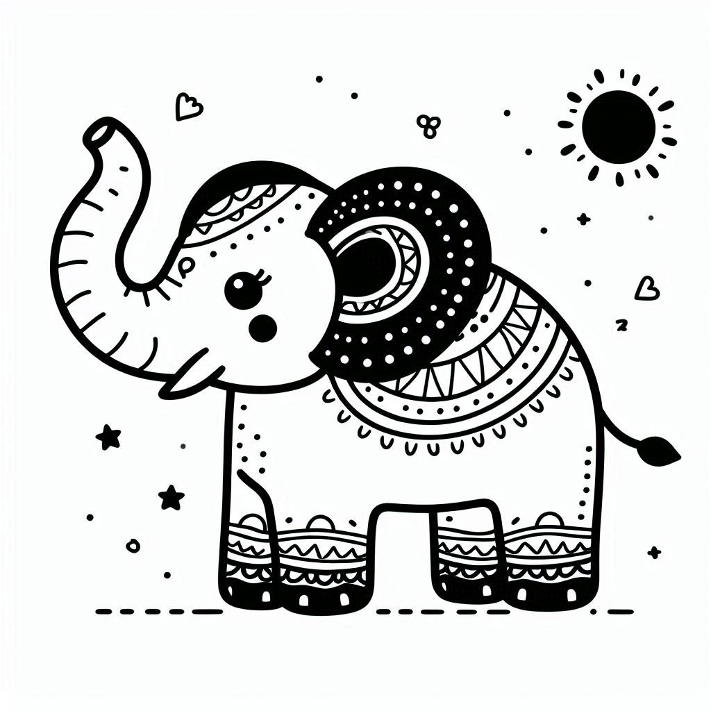 Desenho Elefante Colorir 8