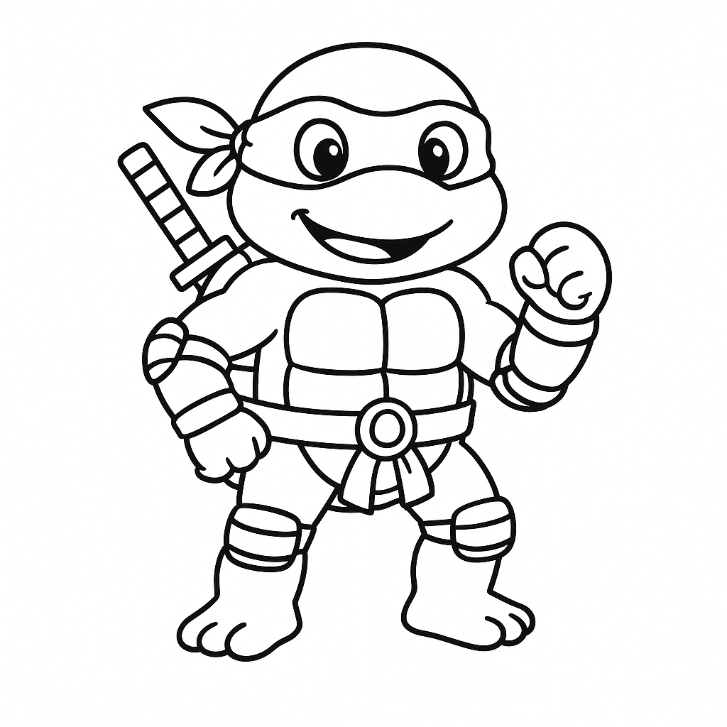 Desenho Tartarugas Ninjas Imprimir 1