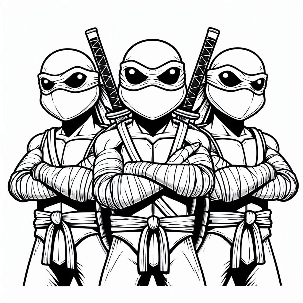 Desenho Tartarugas Ninjas Imprimir 4