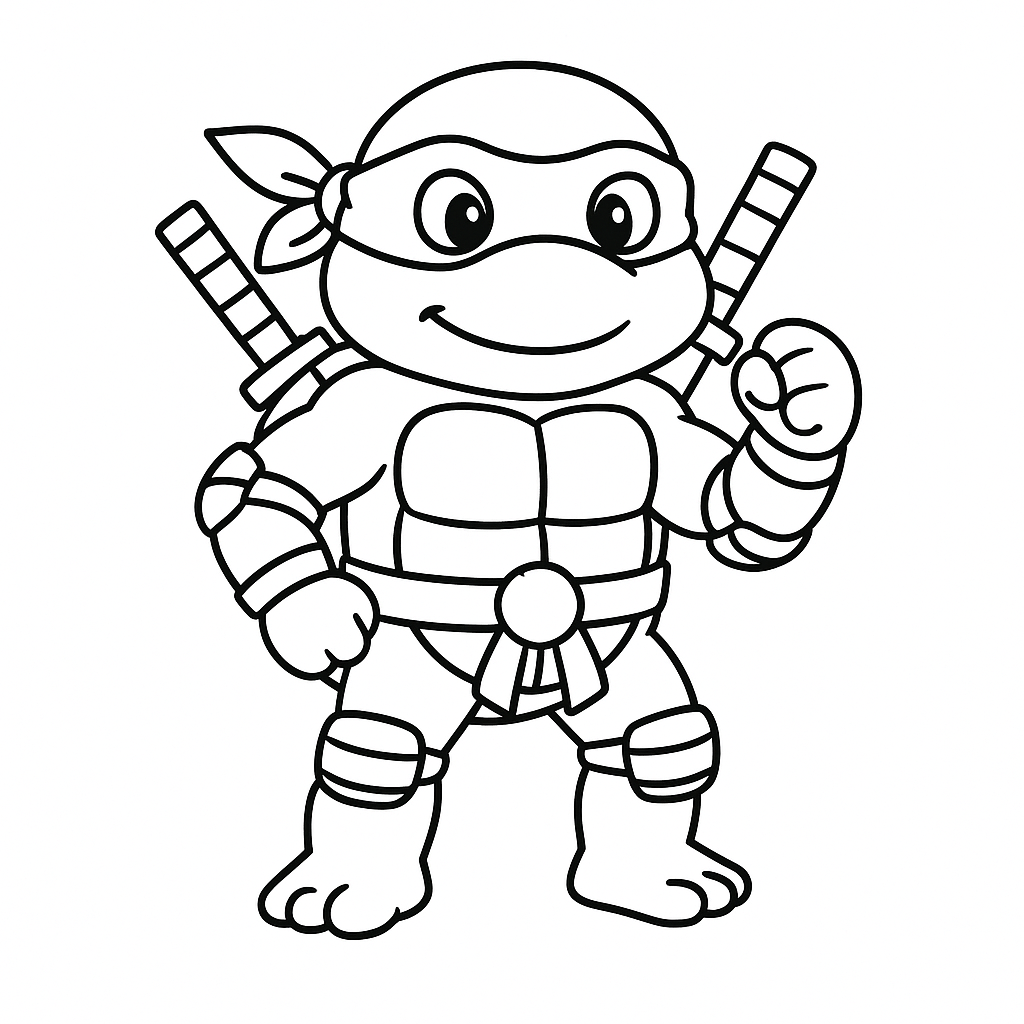 Desenho Tartarugas Ninjas Imprimir 6