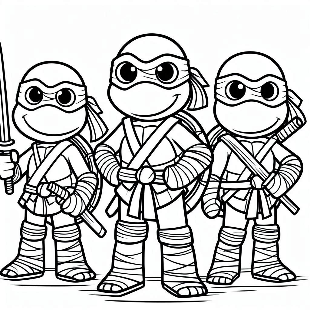 Desenho Tartarugas Ninjas Imprimir 7